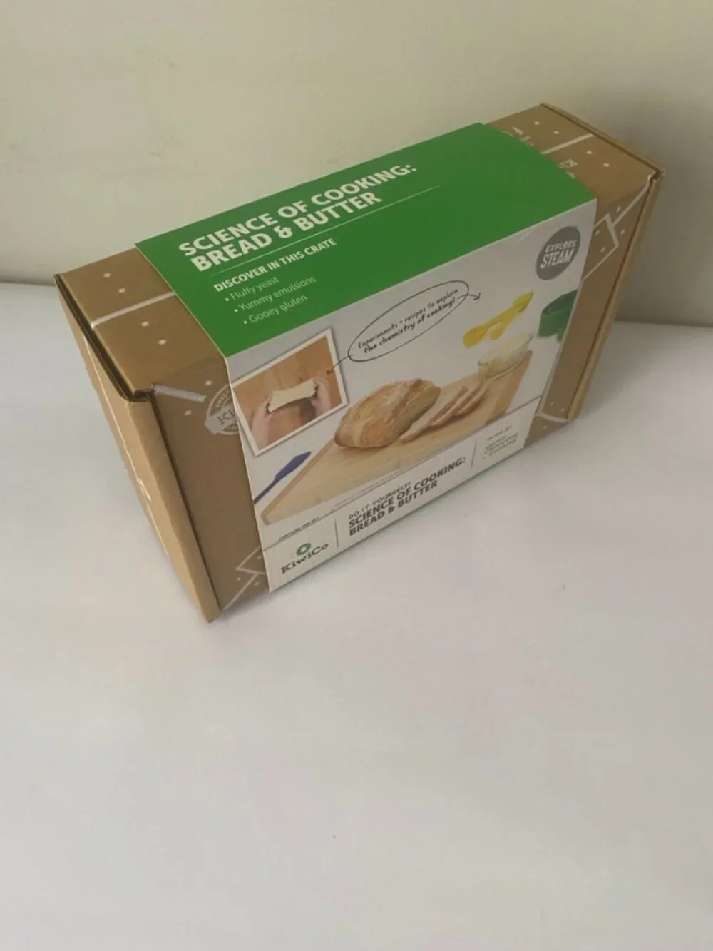 KiwiCo Science of Cooking: Bread & Butter kit. Recommended ages 5+.